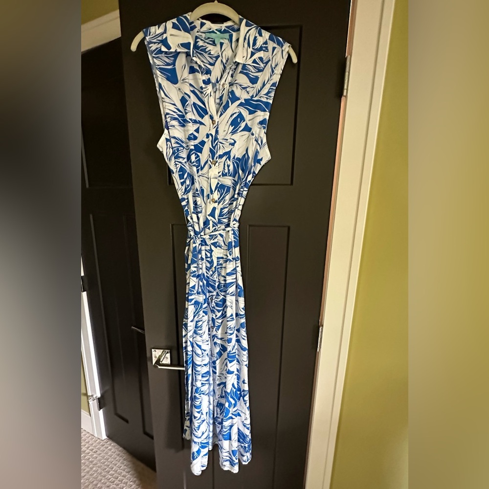 Melissa Odabash Blue and White Maxi Dress